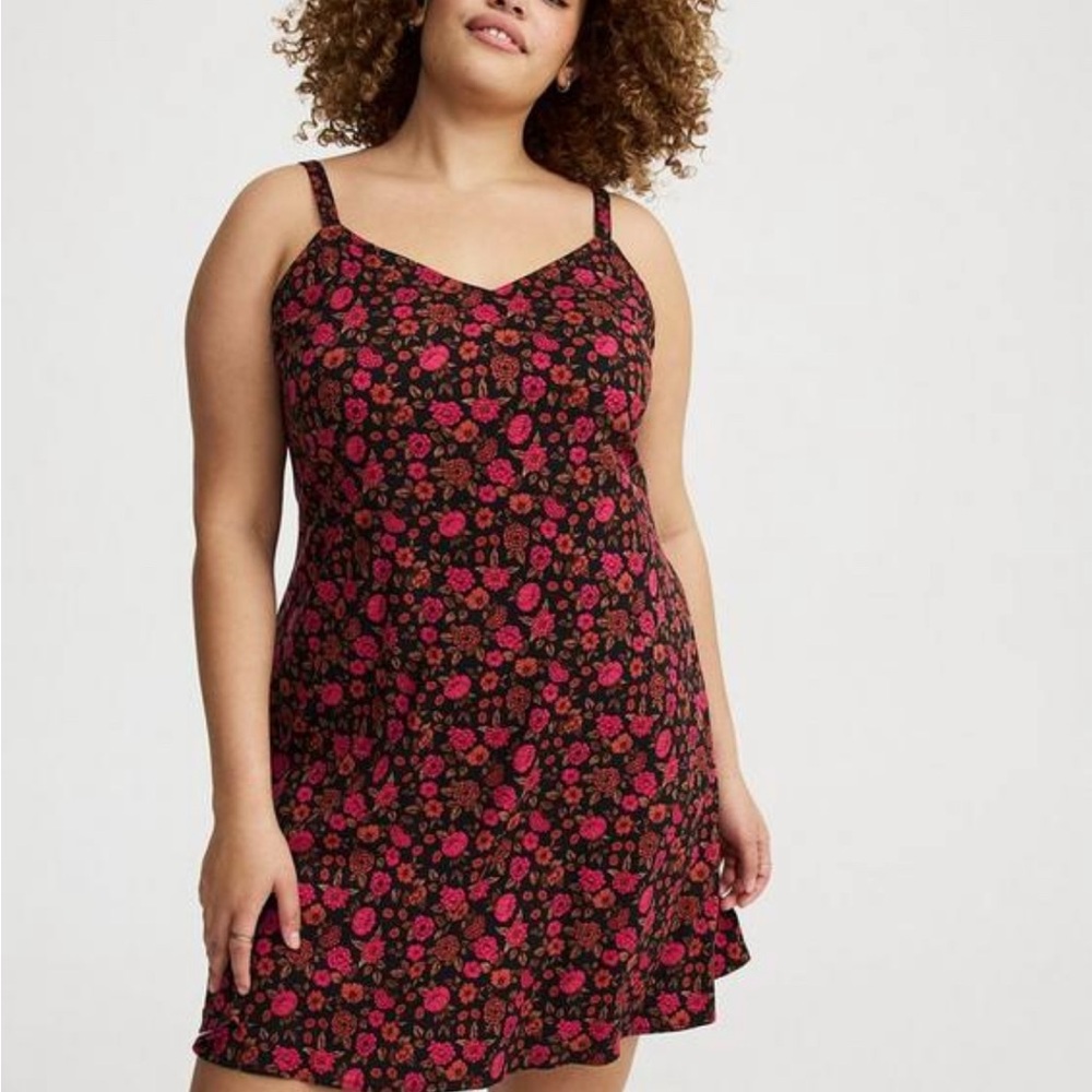 NWT Torrid Mini Challis Slip Dress